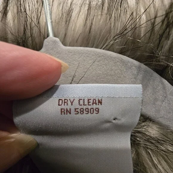 Kate Landry Faux Fur Collar Cropped Cape Knit Sleeves Gray Size M Acrylic & Wool - Picture 5 of 13